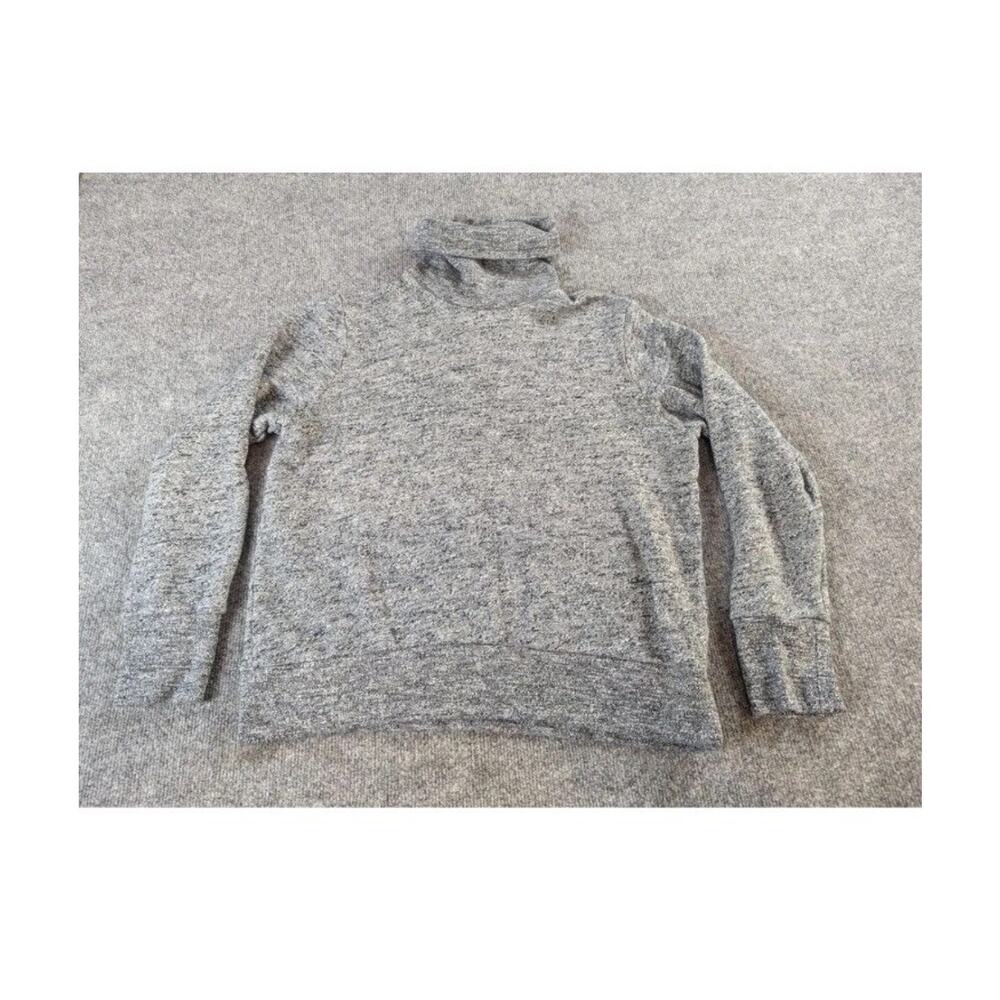 J.Crew Sweater Women's S Grey Heathered Relaxed Turtleneck Roll Neck